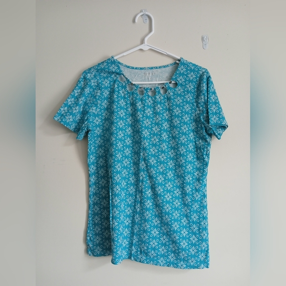 Kim Rogers Shirt Sleeve Top Size Small - Picture 1 of 3